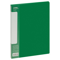 Файловая папка Стамм Стандарт зеленая, на 60 файлов, 21мм, 700мкм