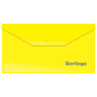 Пластиковая папка на кнопке Berlingo желтая, C6