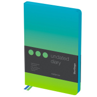 Ежедневник недатированный Berlingo Radiance голубой/зеленый градиент, B6, 136 листов, кожзам