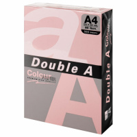 Цветная бумага для принтера Double A пастель розовая, А4, 500 листов, 80 г/м2