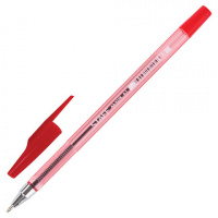 Шариковая ручка Staff красная, 0.35мм, тонированный корпус
