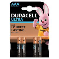 Батарейка Duracell Ultra Power AAA LR03, 1.5В, алкалиновая, 4BL, 4шт/уп