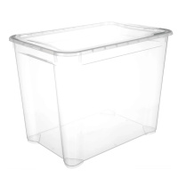 Ящик для хранения с крышкой Кристалл  XL 55.5x39x43.5 см, 70л, прозрачный