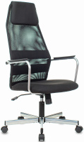 Кресло офисное Бюрократ KB-5M сетка/ткань, черная TW-01 3C11, крестовина хром
