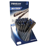 Шариковая ручка Pensan My-Tech синяя, 0.35мм, тонированный корпус