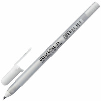 Ручка гелевая БЕЛАЯ, SAKURA (Япония) 'Gelly Roll', узел 0,8 мм, линия письма 0,4 мм, XPGB#50