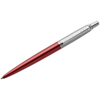 Шариковая ручка автоматическая Parker Jotter Essential M, красный металлик/серебристый, 1953187