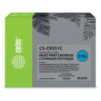 Картридж струйный Cactus CS-C9351C №21XL, 20мл, черный