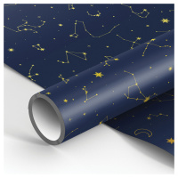 Упаковочная бумага глянц. 70*100см, MESHU 'Golden constellations', 90г/м2