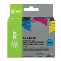 Картридж струйный Cactus CS-CB338, №141XL, 18мл, цветной