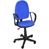Кресло офисное Фактор Птк Престиж ткань, синяя, крестовина пластик