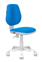 Кресло детское Бюрократ CH-W213 голубой TW-55 крестов. пластик пластик белый