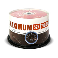 Диск CD-R Mirex Maximum 700Mb, 52x, Cake, UL120052A8B, 50шт/уп