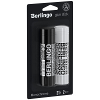 Клей-карандаш Berlingo 'Monochrome', 21г, 2шт., блистер
