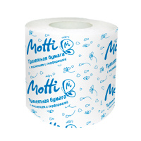 Туалетная бумага Motti в рулоне, белая, 1 слой, 54м, 105472-Ц