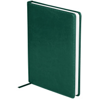 Ежедневник недатированный Officespace Nebraska зеленый, A5, 136 листов, искусственная кожа