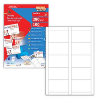 Визитные карточки Decadry Oneclick белые, 85х54мм, 280г/м2, 10л х10шт