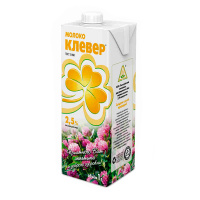 Молоко Клевер 2.5%, 1л, ультрапастеризованное