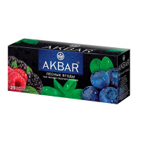 Чай Akbar Лесные ягоды, черный, 25 пакетиков