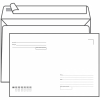 Конверт почтовый Ряжская Печатная Фабрика C4 белый, 229х324мм, 100г/м2, 500шт, стрип, Кому-куда