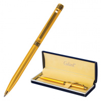 Шариковая ручка автоматическая Galant Ingrid синяя, 0.7мм, золотистый корпус
