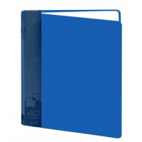 Папка файловая Бюрократ синяя, А4, на 40 файлов, BPV40BLUE
