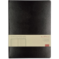 Ежедневник недатированный Bruno Visconti Megapolis черный, А4, 160 листов, кожзам