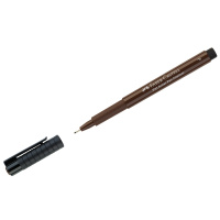 Ручка капиллярная Faber-Castell Pitt Artist Pen Fineliner F темная сепия, кистевая, коричневый корпу