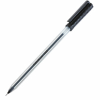 Ручка шариковая масляная PENSAN 1005, ЧЕРНАЯ, корпус прозрачный, узел 0,7 мм, линия письма 0,5 мм, 1