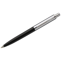 Шариковая ручка Luxor Star синяя, 1мм, корпус черный/хром, кнопочный механизм