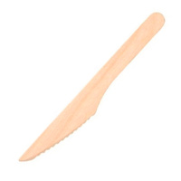 Нож одноразовый деревянный, 16.5 см, 100шт/уп