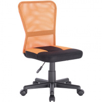 Кресло офисное Brabix Smart MG-313 ткань, черная TW, оранжевая сетка, крестовина пластик