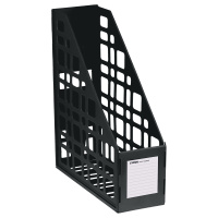 Накопитель для бумаг вертикальный Стамм А4, 100мм, черный, ЛТ12