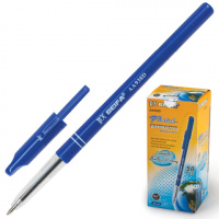 Шариковая ручка Beifa синяя, 1мм, синий корпус