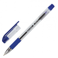 Шариковая ручка Brauberg Max-Oil синяя, 0.35мм, прозрачный корпус