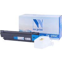 Картридж лазерный Nv Print TK590C, голубой, совместимый