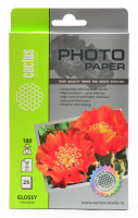 Фотобумага для струйных принтеров Cactus CS-GA618025 10x15см, 25 листов, 180 г/м2, белая, глянцевая
