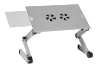 Стол для ноутбука Cactus CS-LS-T8 27x42см, серебристый