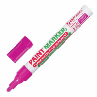 Маркер-краска Brauberg Paint Marker розовый, 4мм, без запаха, алюминиевый корпус