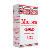 Молоко Славянские Кружева 3.2%, 973мл, ультрапастеризованное
