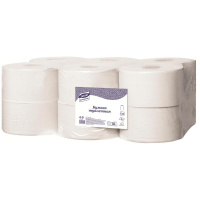 Туалетная бумага Luscan Professional в рулоне, белые, 200м, 1 слой, 12 рулонов