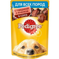 Корм для собак PEDIGREE говядина и ягненок, 85г