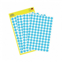 Этикетки маркеры Avery Zweckform 3011, синие, d=8мм, 104шт на листе, 4 листа