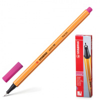 Ручка капиллярная Stabilo Point 88 розовая, 0.4мм, полосатый корпус
