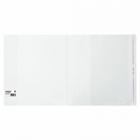 Обложка ПП для учебников ПИФАГОР, универсальная, клейкий край, 100 мкм, 265х590 мм, Штрих-код, 22935