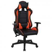Кресло геймера Brabix GT Master GM-110 экокожа, черная-оранжевая, крестовина пластик