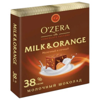 Шоколад порционный O'ZERA 'Milk & Orange', молочный с апельсином, 90 г, ОС824