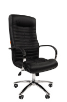 Офисное кресло Chairman 480 Россия кожа/кз, черный N