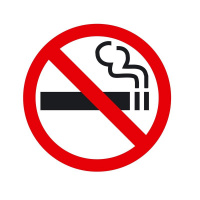Знак Курить запрещено Гасзнак 200х200мм, пленка ПВХ, 10 шт/уп