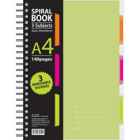 Блокнот Attache Spiral Book салатовый, А4, 140 листов, в клетку, на спирали